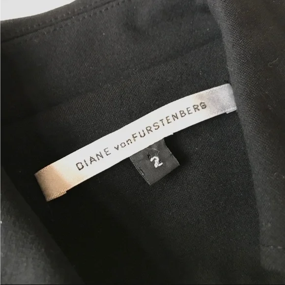 DIANE VON FURSTENBERG DVF Black Wrap Dress - Picture 3 of 7